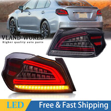 2* VLAND Clear LED Tail Lights For 2014-2021 Subaru WRX W/Sequential Indicator  picture