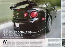 2005 CHEVROLET COBALT SS SUPERCHARGED 2 pg ROAD TEST Article picture