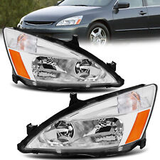 Headlights For 2003-2007 Honda Accord 2/4Dr Sedan Headlamps Driver+Passenger Set picture