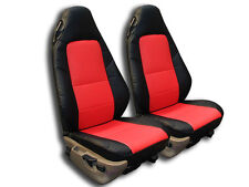 IGGEE CUSTOM SEAT COVERS FOR BMW Z3 1996-2002 BLACK/RED FULL SET picture