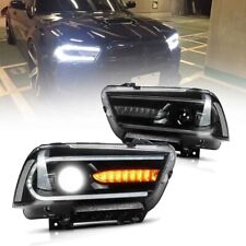 VLAND LED Projector Headlights For Dodge Charger 2011-2014 Sequential Head Lamps picture