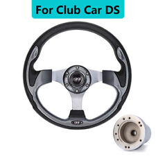 10L0L Golf Cart Steering Wheel and Adapter for Club Car DS Carts -Carbon Fiber picture