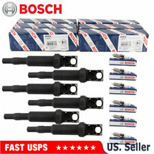 6Pack OEM Bosch 0221504470 Ignition Coils & 12122158253 Spark Plugs For BMW US picture