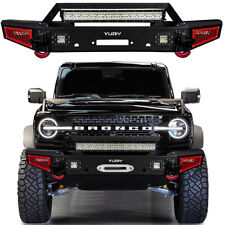 Vijay For 2021-2024 Ford Bronco Front Bumper with 5xLED Lights and D-Rings picture