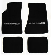 NEW BLACK Floor Mats 1967 - 1969 Camaro Embroidered Logo SS Silver Logo 4 pc Set picture