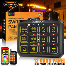 AUXBEAM RGB 12 Gang Switch Panel Relay System bluetooth Control Truck Pickup picture