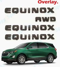 4PCS Gloss Black Door & Rear Equinox AWD Letter Emblem OVERLAY Chevrolet Equinox picture