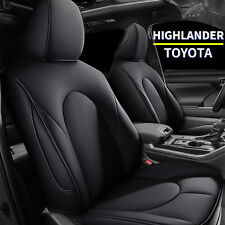 Car Seat Covers Full Set PU Leather 8-Seats Fit for Toyota Highlander 2020-2023 picture