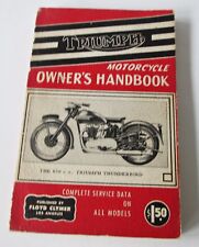 1937-51 Triumph Motorcycle Service Manual Book 6T 5T TR5 3T T100 T90 2H 5H 3H 6S picture