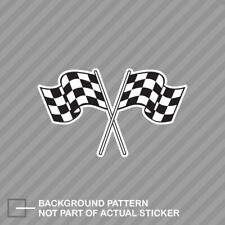 Dual Checkered Flags Sticker Decal Vinyl winning racing 1st first picture