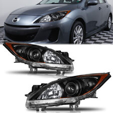 Pair Headlights Front Lamps Clear Lens For 2010-2013 Mazda 3 picture