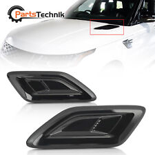For 2018-2022 Land Range Rover Sport Front Air Hood Vent Trims Gloss Black 2Pcs picture