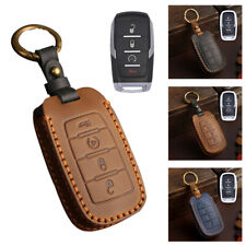 Leather Remote Car Key Fob Cover Case For Dodge RAM 1500 2500 3500 2019-2021 picture