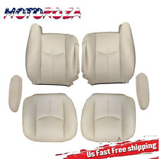 Fit For 2003-2006 Cadillac Escalade Front Leather Seat Cover & Armrest Cover Tan picture