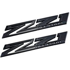 2  OEM Z71 off Emblems Fender Badges for Silverado 84632695 2019-22 Black picture