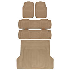 5 pc All Weather Rugged Beige Non-slip Trimmable SUV Van Floor Mat & Cargo⭐⭐⭐⭐⭐ picture