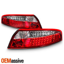 Fits 98-04 Porsche 911 996 99-04 Porsche Carrera 4 Red Clear Full LED Tail Lamps picture