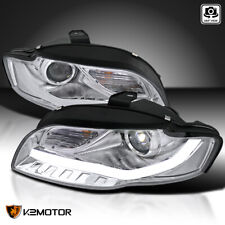 Fits 2006 2007 2008 Audi A4 S4 B7 Projector LED Strip Tube Headlights Left+Right picture