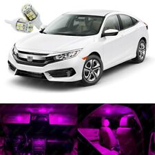8 x Pink LED Lights Interior Package Kit Deal Best For CIVIC 2013 - 2021 picture
