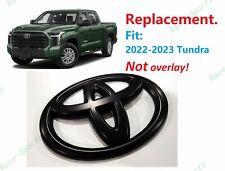 1PC Matte Black Replacement Front Toyota Logo EMBLEM Toyota Tundra 2022-2023 picture