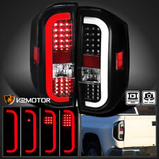 Fits 2014-2021 Toyota Tundra Black LED Tail Lights Sequential Signal Lamps L+R picture