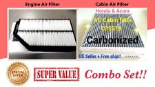 COMBO FOR HONDA ODYSSEY ENGINE&CARBONIZED CABIN AIR FILTER 11-17 AF6153 C35519C  picture