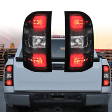 Pair Smoked Tail Lights Assy For 2007-2014 Chevy Silverado 1500 2500HD 3500HD picture