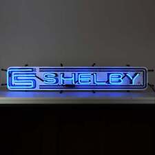 Carroll Shelby Neon Blue Light Up Garage Wall Sign 38