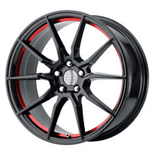 20x10 Performance Replicas PR193 Gloss Black Red Machined Wheel 5x4.5 (40mm) picture
