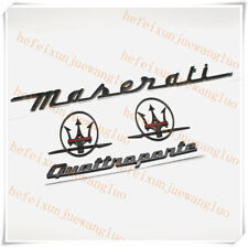 4pc Glossy Black Emblem For Maserati Quattroporte Side Trunk Badges Nameplate picture