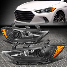 FOR 17-18 ELANTRA PAIR BLACK HOUSING AMBER CORNER PROJECTOR HEADLIGHT HEAD LAMPS picture