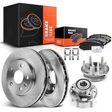 Front Disc Brake Rotor &Pad + Hub Bearing for Buick LaCrosse Chevrolet Malibu picture