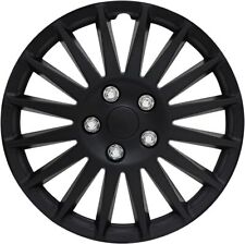 16 Inch Indy Matte Black Universal Hubcap Wheel Covers for Cars - Set of 4 picture