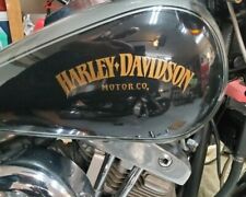 Golden Harley DAVIDSON Gas Tank Decal × 2 picture