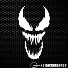 Venom Decal Sticker Bike Helmet Car Truck Window Motorcycle Marvel Skull 2pk USA picture
