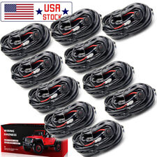 10pcs 1-Lead Wiring Harness Kit ON-OFF Switch Relay LED Work Light Pods Bar 12V picture