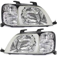Headlights Headlamps Left & Right Pair Set NEW for 97-01 Honda CR-V picture