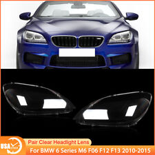 A Pair Headlight Headlamp Lens Shell For BMW 6 Series M6 F06 F12 F13 640i 650i picture