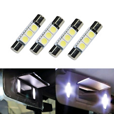 4pcs White 31mm 3-SMD LED Light Bulbs For Car Sun Visor Vanity Mirror Fuse Lamp picture