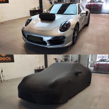 For 2000-2022 PORSCHE 911 TURBO S Indoor Car Cover Satin Stretch Dustproof Black picture