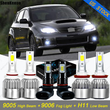 For 2008-2011 Subaru Impreza- 6X 6000K Combo LED Headlight + Fog Light Bulbs Kit picture