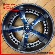 20 X 13 Savini Forged SV29-S 5 x 120 Blue and Brushed with Carbon Lip Rim picture
