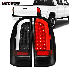 HECASA LED Tube Tail Lights Black Lamps Left+Right For Toyota Tacoma 2005-2015 picture