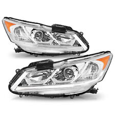 For 16-17 Honda Accord Sedan 4Dr LED DRL Chrome Projector Headlights 2016-2017 picture