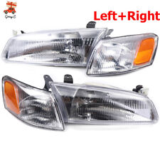 Left + Right Headlights and Corner Headlamps Set For 1997 1998 1999 Toyota Camry picture