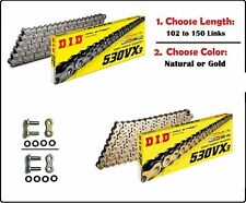 D.I.D DID 530 VX3 Xring Drive Chain Gold or Natural with Rivet Master Link picture