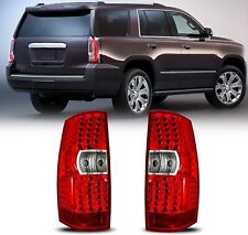 LED Tail Lights For 2007-2014 GMC Yukon XL 1500 2500 Rear Brake Lamps Red Pair picture