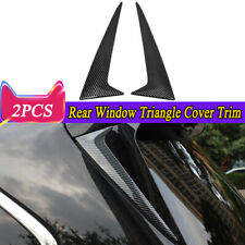 2x Carbon Fiber Rear Window Triangle Wing Cover Trim For Toyota Sienna 2021-2024 picture