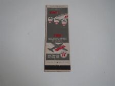 1950's TWA TRANS WORLD AIRLINES AIRLINE USE TEXACO GAS PROMO MATCHBOOK COVER picture