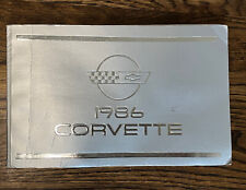 1986 ORIGINAL vintage Corvette Complete Silver Owner’s Manual Part #14102754D picture